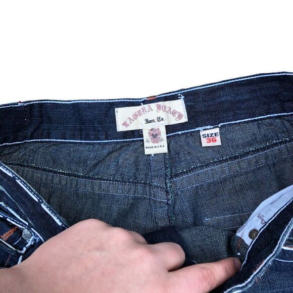 RARE Laguna Beach Embroidered Jeans Size 36 Blue - Picture 5 of 11